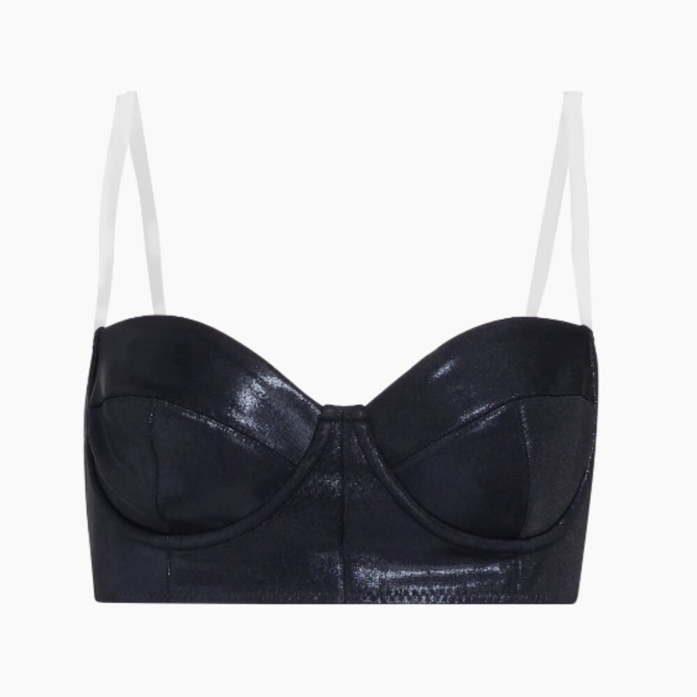 NWT Norma Kamali Bonded Corset Bra Bikini Top Size Small $55